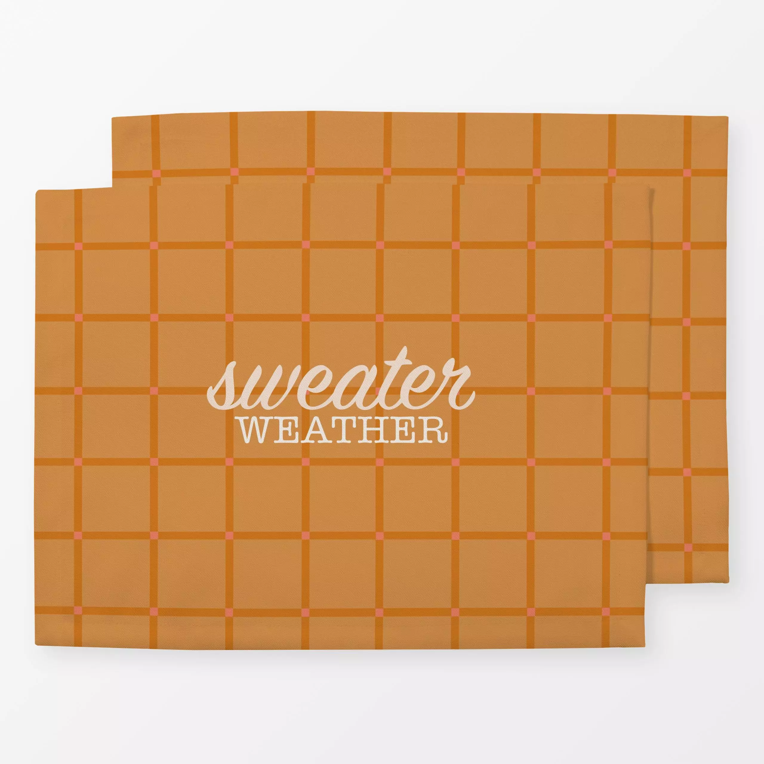 Tischset sweater weather - Herbst, Sprüche & Schriftzüge, Symbole & Muster - von „Heleen van Buul"; Linien, Streifen, graphi...