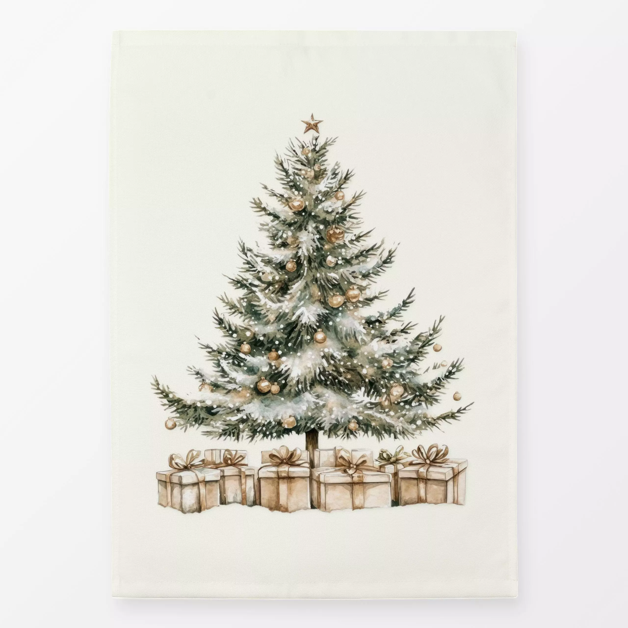 Geschirrtücher Cozy XMas Tannenbaum Geschenke - Weihnachten, Winter - von „Monika Strigel"; boho, Hygge, Cozy, Tannenbaum, W...
