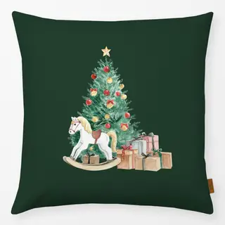 Kissen Weihnachtsbaum Geschenke grün