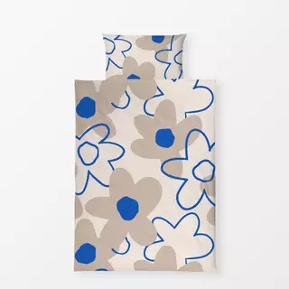 Bettwäsche Spring Flower Pattern blau