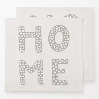Servietten Home grau