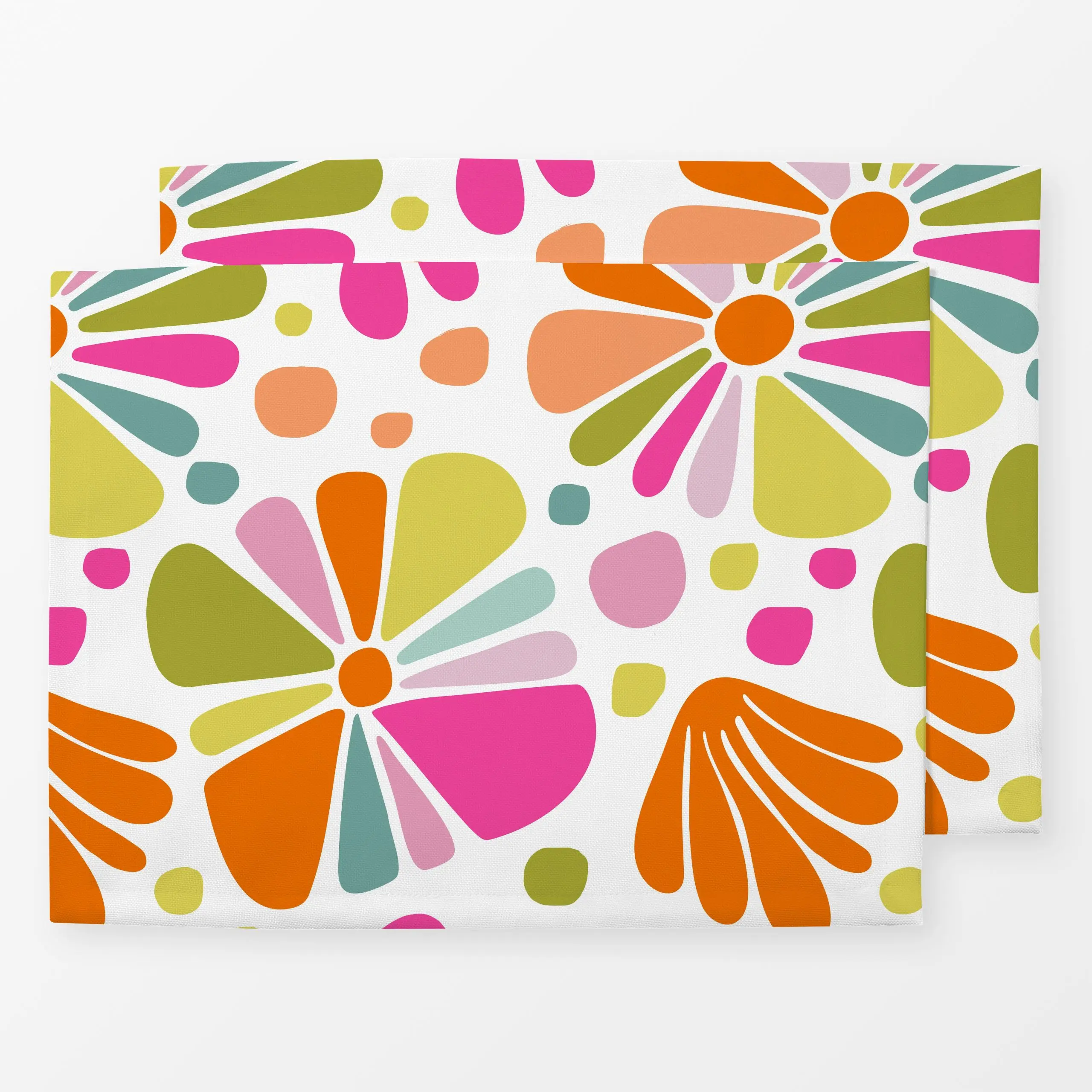 Tischset Retro Summer Bloom, Blumen, gemustert, Sommer, von Andrea Haase
