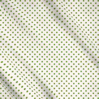 Meterware Punkte Polkadot Grün Beige
