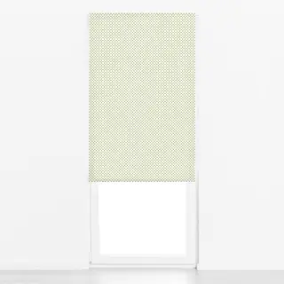 Raffrollo Punkte Polkadot Grün Beige