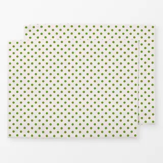 Tischset Punkte Polkadot Grün Beige