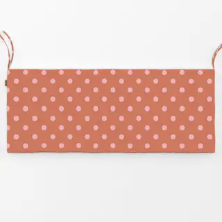 Bankauflage Love Polka Dots rosa braun