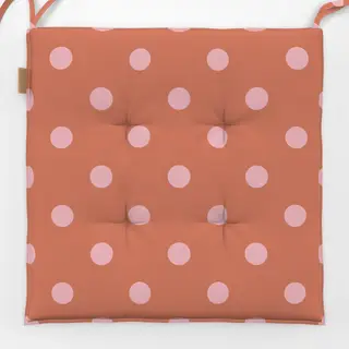 Sitzkissen Love Polka Dots rosa braun