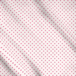 Meterware Punkte Polkadot Pink Beige