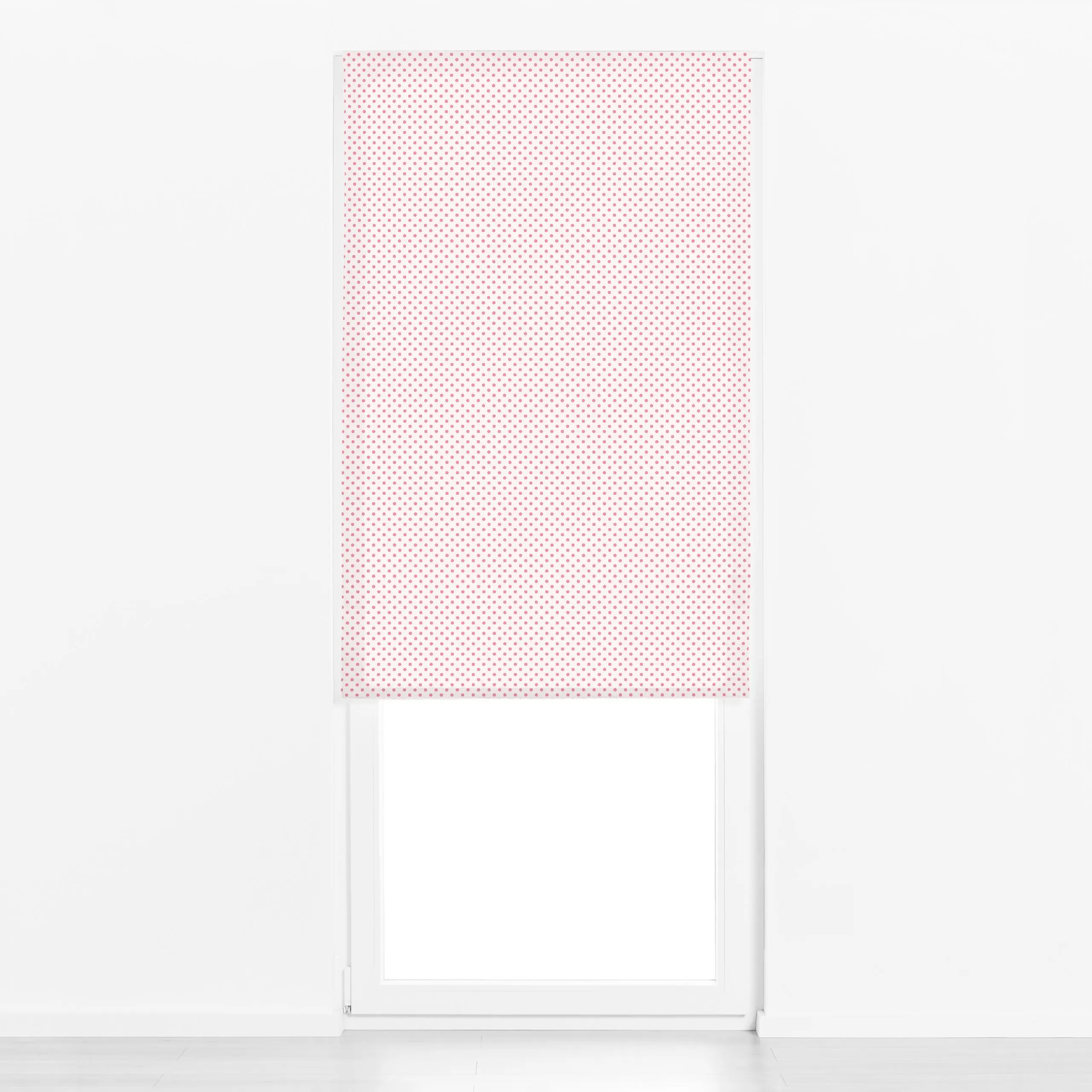 Raffrollo Punkte Polkadot Pink Beige - Frühling, Symbole & Muster, Ostern - von „Kathrin Woo"; minimal, Punkte, kleingemuste...