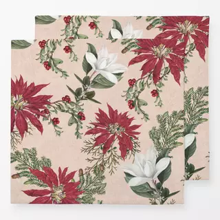 Servietten Christmas florals and holly I|