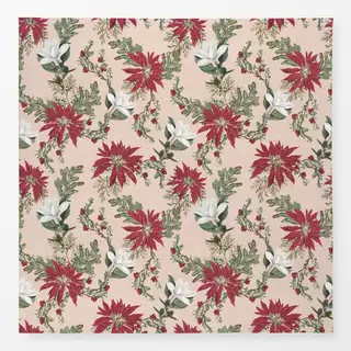 Tischdecke Christmas florals and holly I|