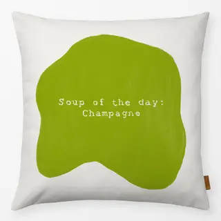 Kissen Organischer Kreis Grün Typo