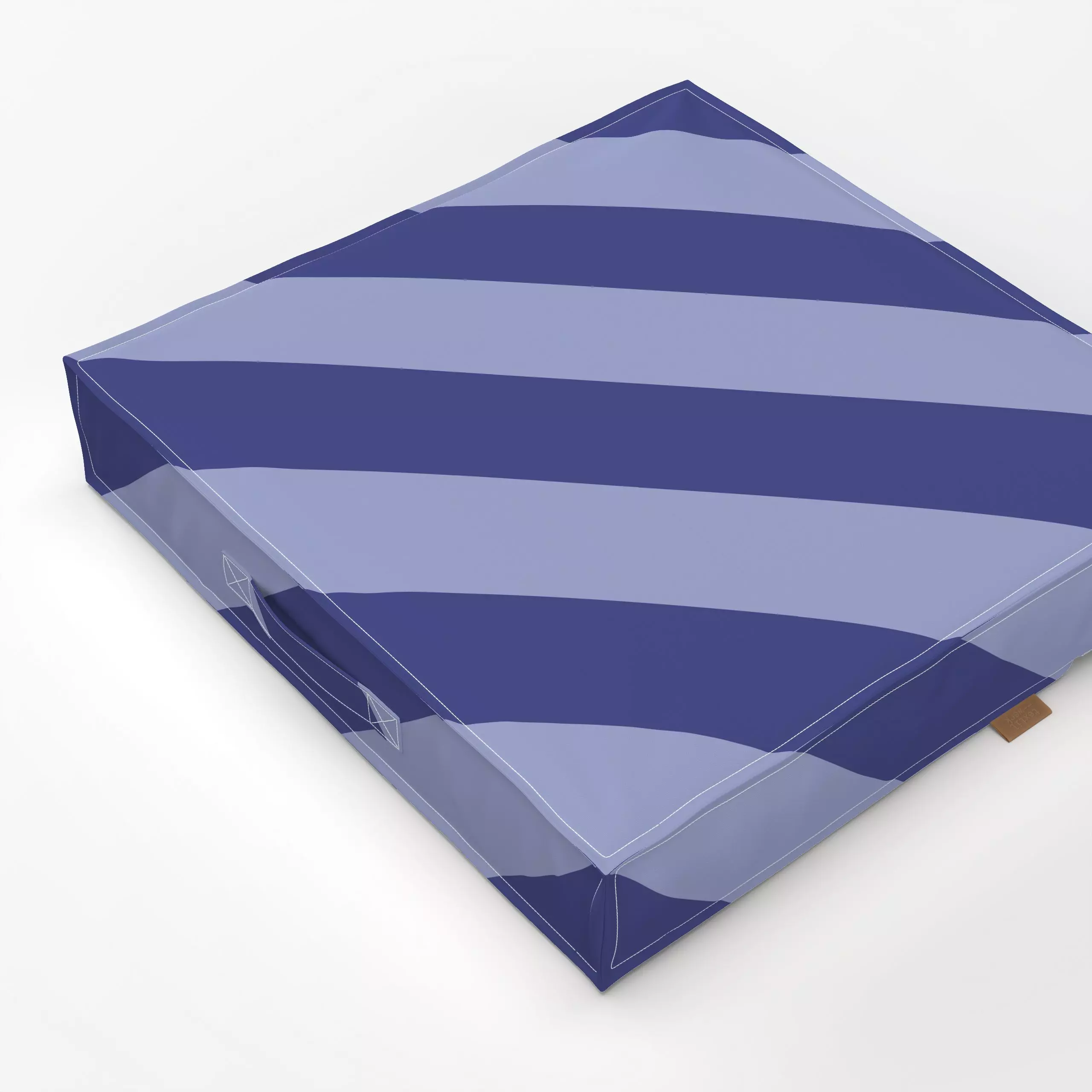 Bodenkissen Diagonal Stripes blau - Symbole & Muster - von „Andrea Liesert"; abstrakt, Streifen, Geometrisch, blau, minimali...