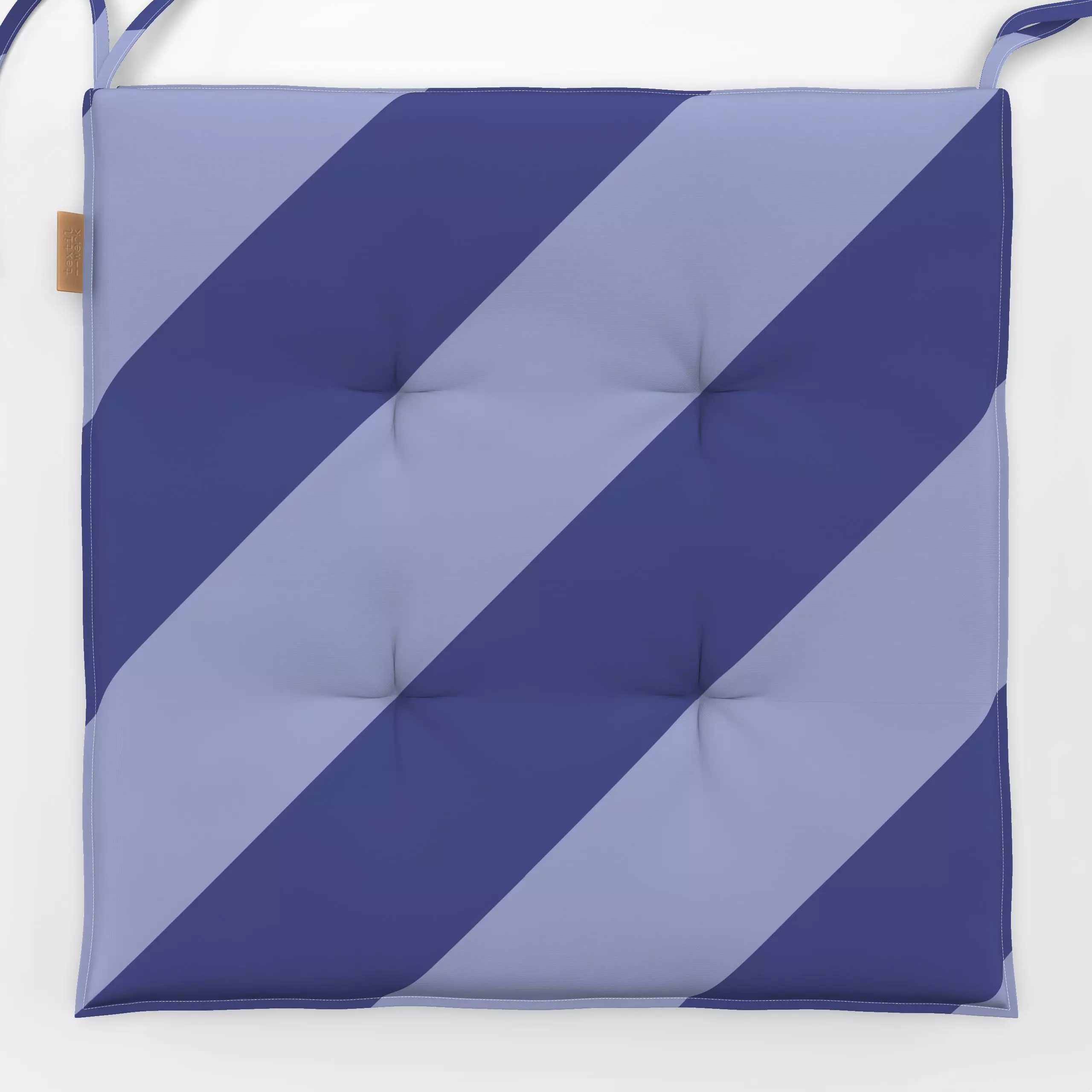 Sitzkissen Diagonal Stripes blau - Symbole & Muster - von „Andrea Liesert“; abstrakt, Streifen, Geometrisch, blau, minimalis...