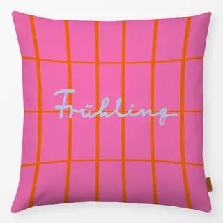 Kissen Frühling Auf Pink Karo