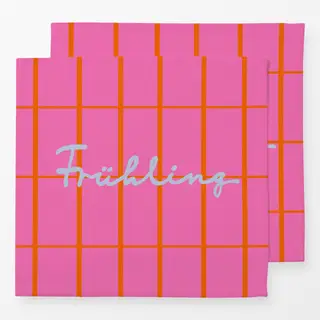 Servietten Frühling Auf Pink Karo