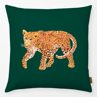 Kissen Jungle Leopard emerald