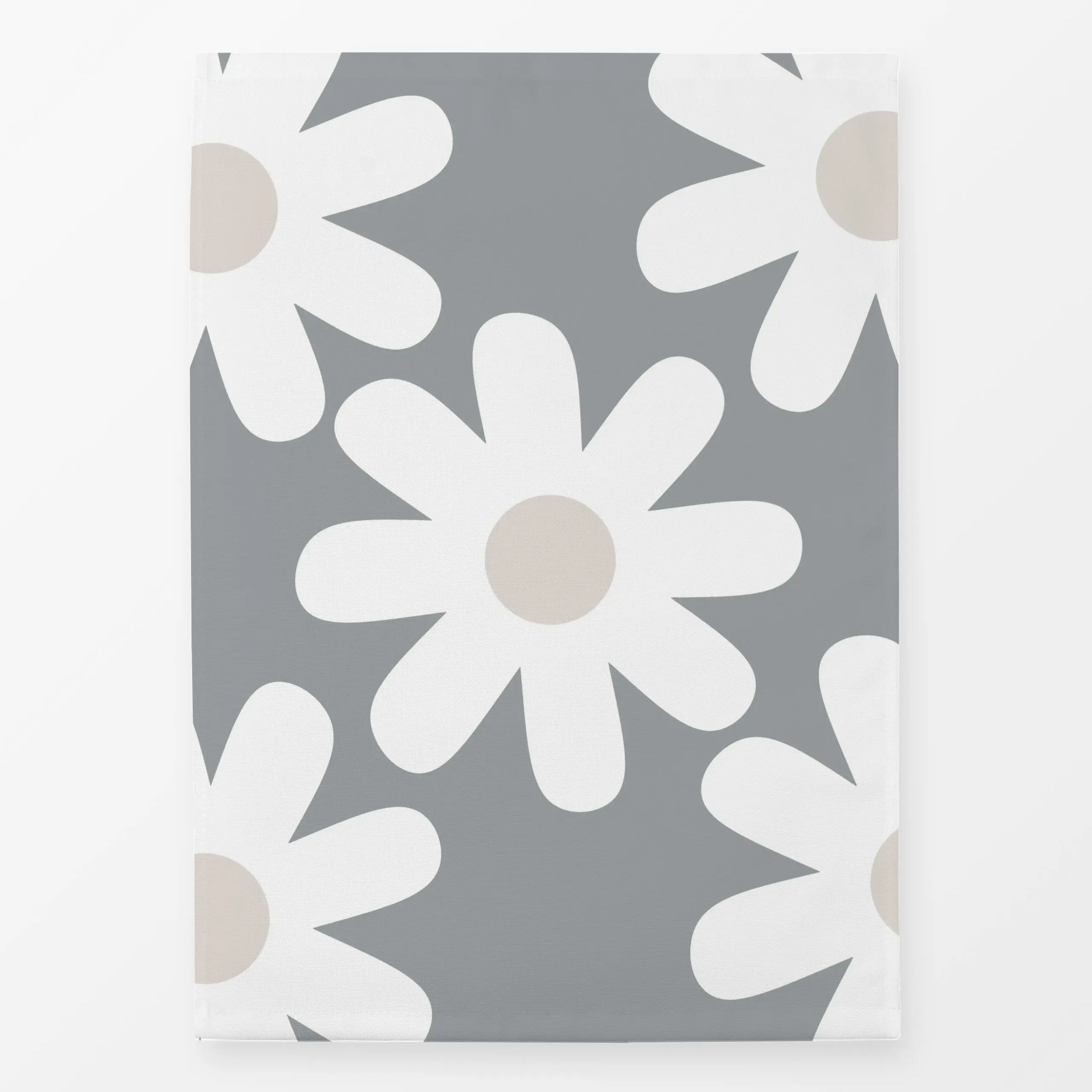 Geschirrtücher Gänseblümchen Weiß Grau - Blumen & Florales, Frühling, Ostern - von „Alisa Knöß"; skandinavisch, landhaus, Vo...