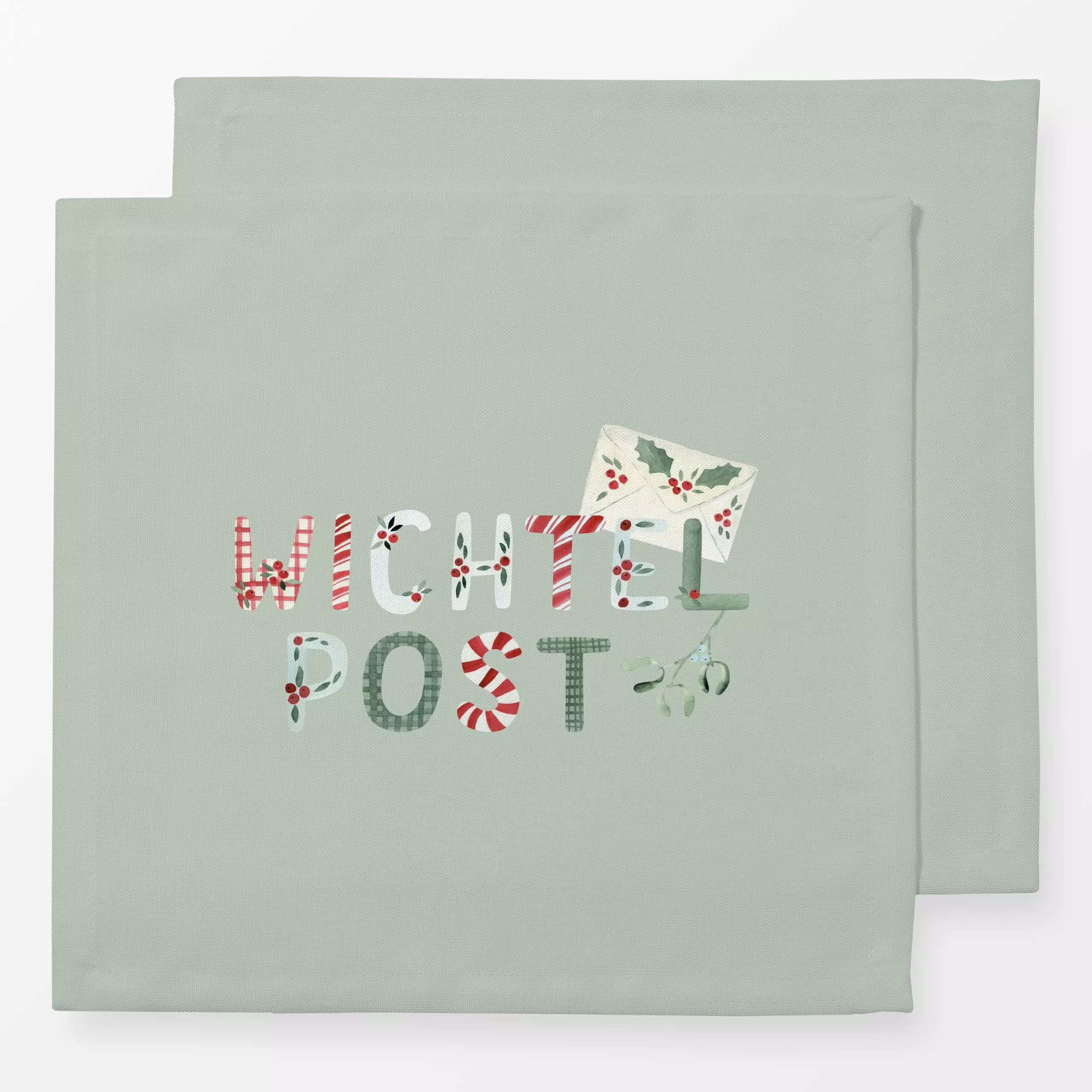 Servietten Wichtelpost hellgrün - Kinderzimmer & Motive für Kinder, Anlässe - von „Katrin Graff"; Kinderzimmer, Zuckerstange...