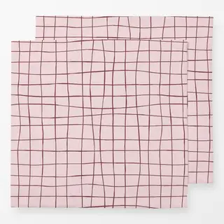 Servietten Picnic Grid Rosa