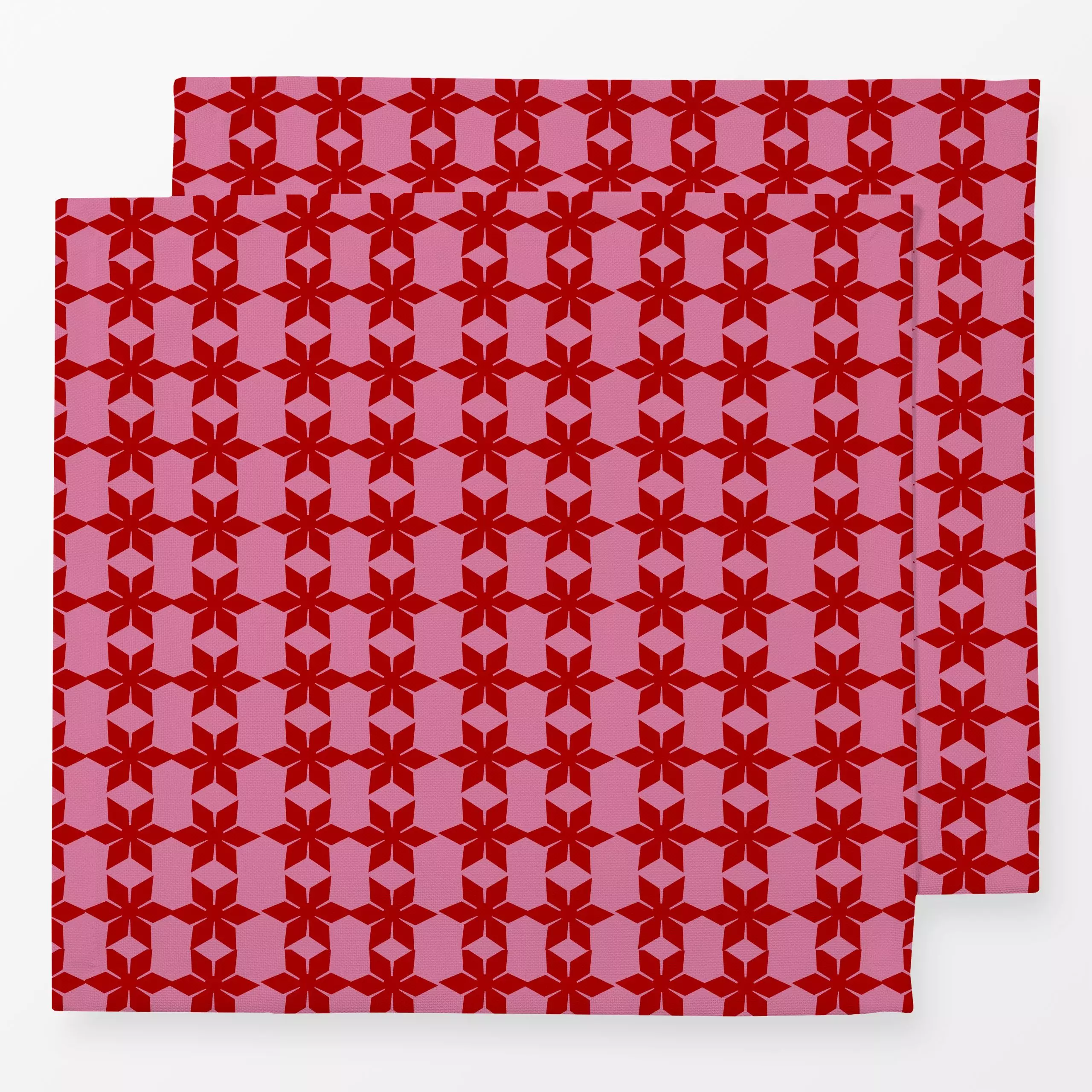 Servietten Weihnachtssterne Pink Rot - Weihnachten, Winter, Symbole & Muster - von „Alisa Knöß"; landhaus, Weihnachtsdeko, w...