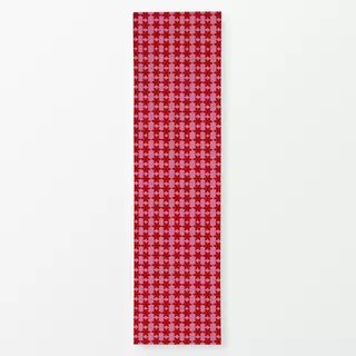 Tischläufer Weihnachtssterne Pink Rot