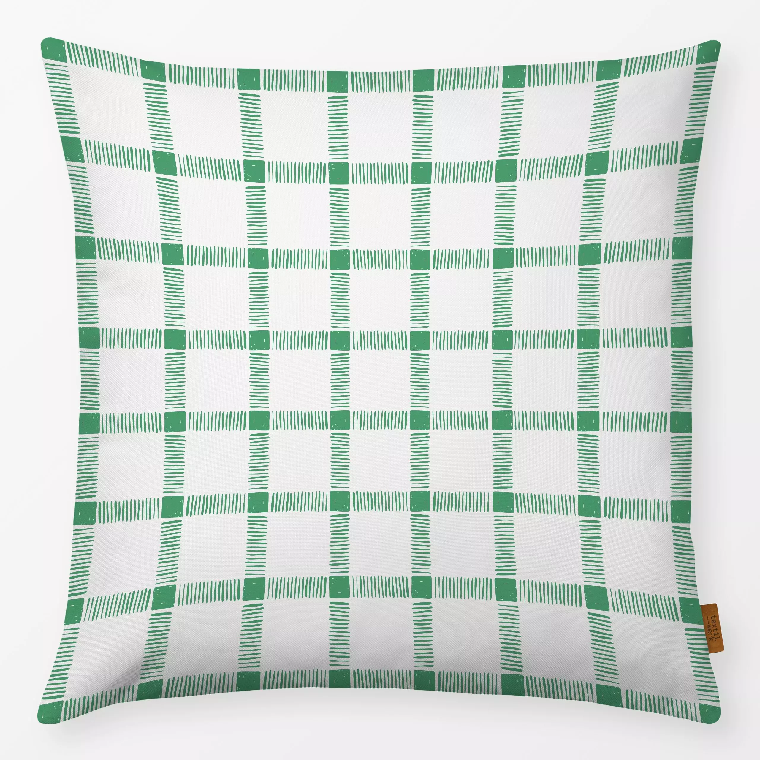 Kissen Karo grün - Herbst, Symbole & Muster - von „moDeern Design Studio"; Karo, Herbst, Herbstdeko, Karos, kariert, kleinka...