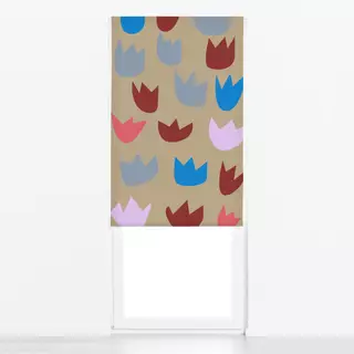 Raffrollo Tulpen blau