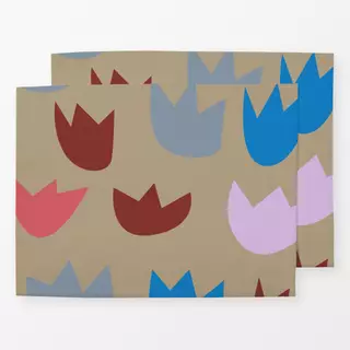 Tischset Tulpen blau