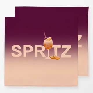 Servietten Spritz Typo Verlauf Beere