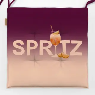 Sitzkissen Spritz Typo Verlauf Beere
