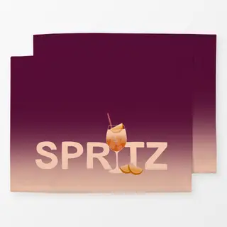 Tischset Spritz Typo Verlauf Beere