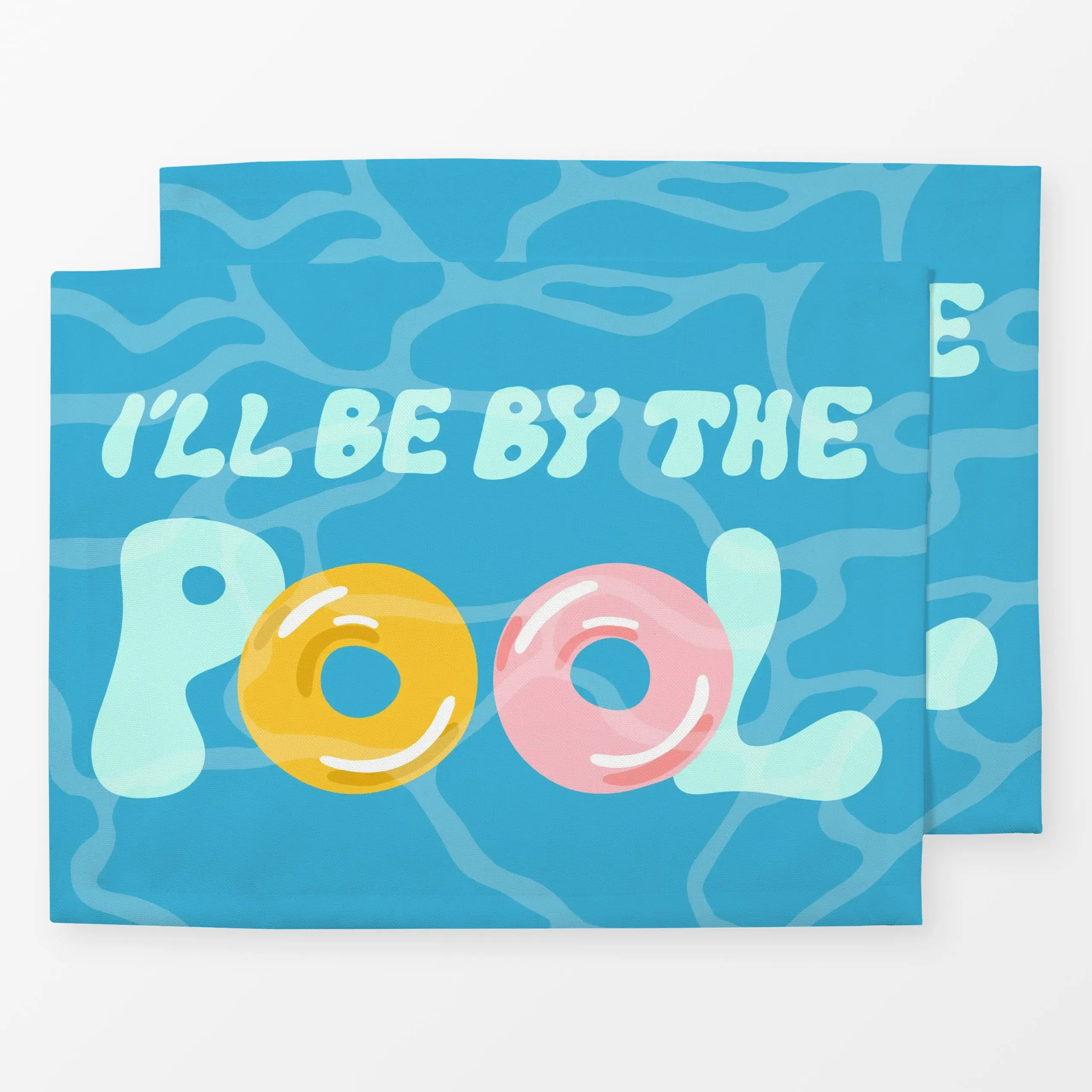 Tischset I'll Be By The Pool, Spruch, Sommer, von By Anna Sienna