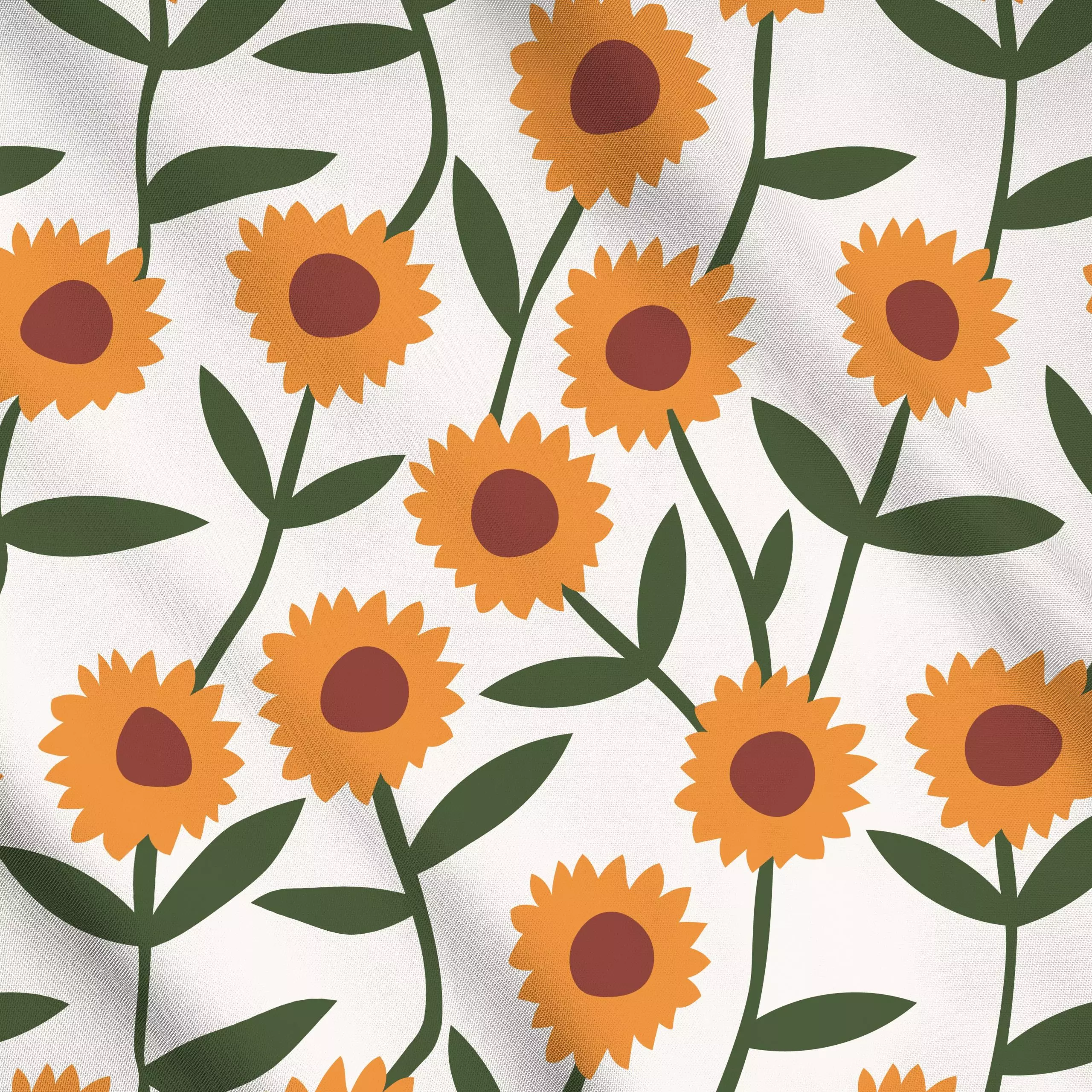 Meterware Pattern Sunflower - Blumen & Florales, Herbst, Symbole & Muster - von „Jana Driver"; Muster, Blumen, sonnenblumen,...