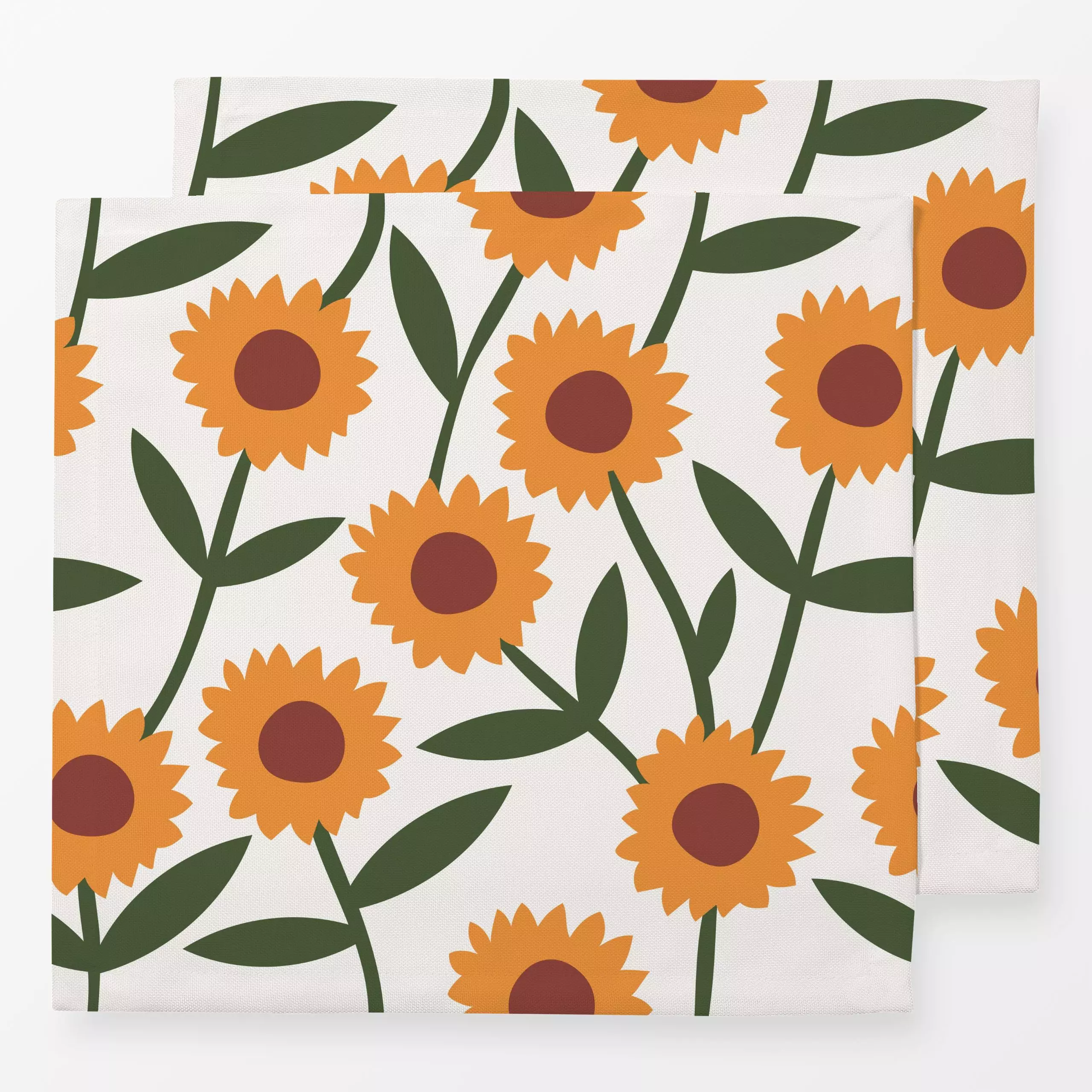 Servietten Pattern Sunflower - Blumen & Florales, Herbst, Symbole & Muster - von „Jana Driver"; Muster, Blumen, sonnenblumen...