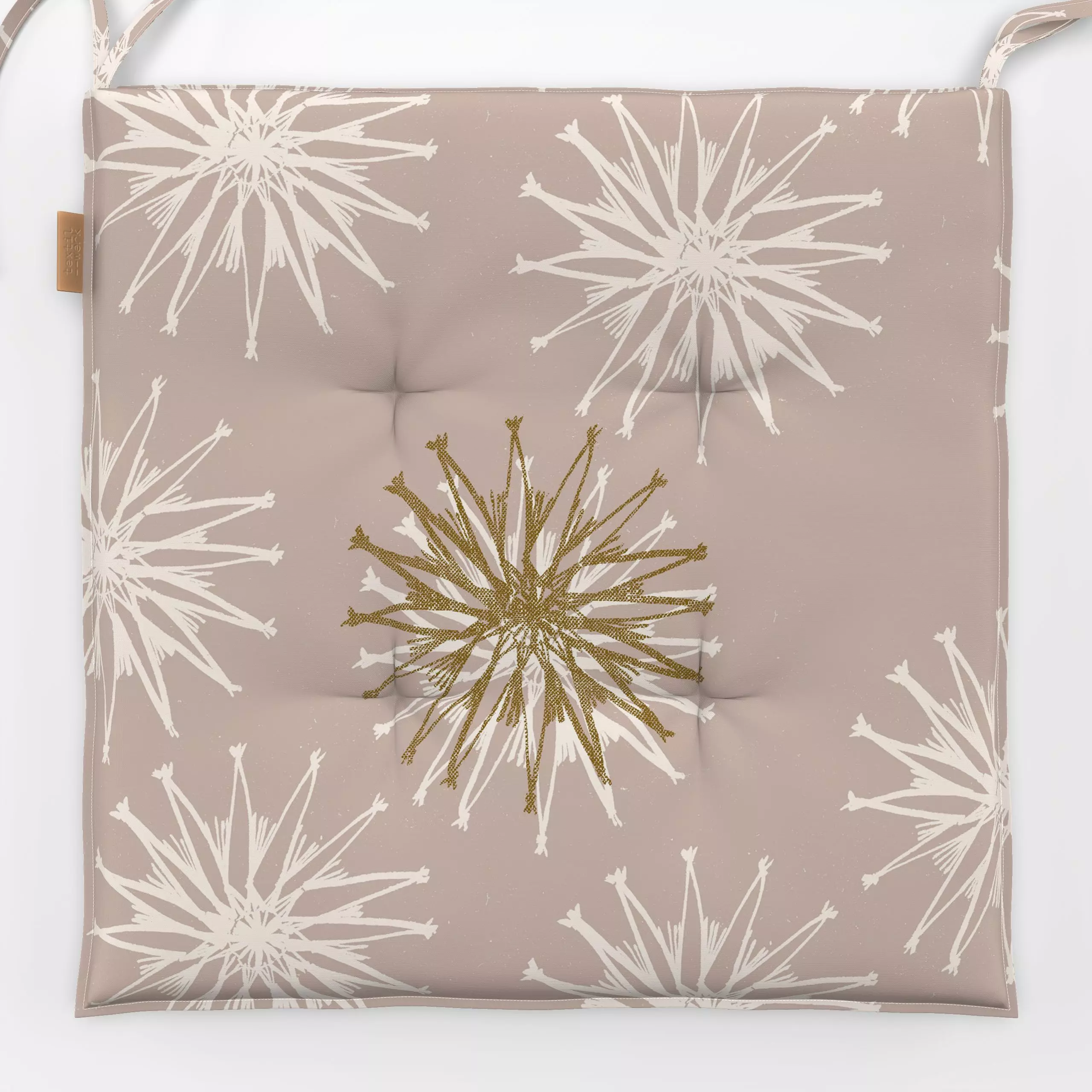 Sitzkissen Strohsterne altrosa - Weihnachten, Winter - von „Julia Schumacher"; rosa, Tannenbaum, Sterne, Weihnachten, Minima...