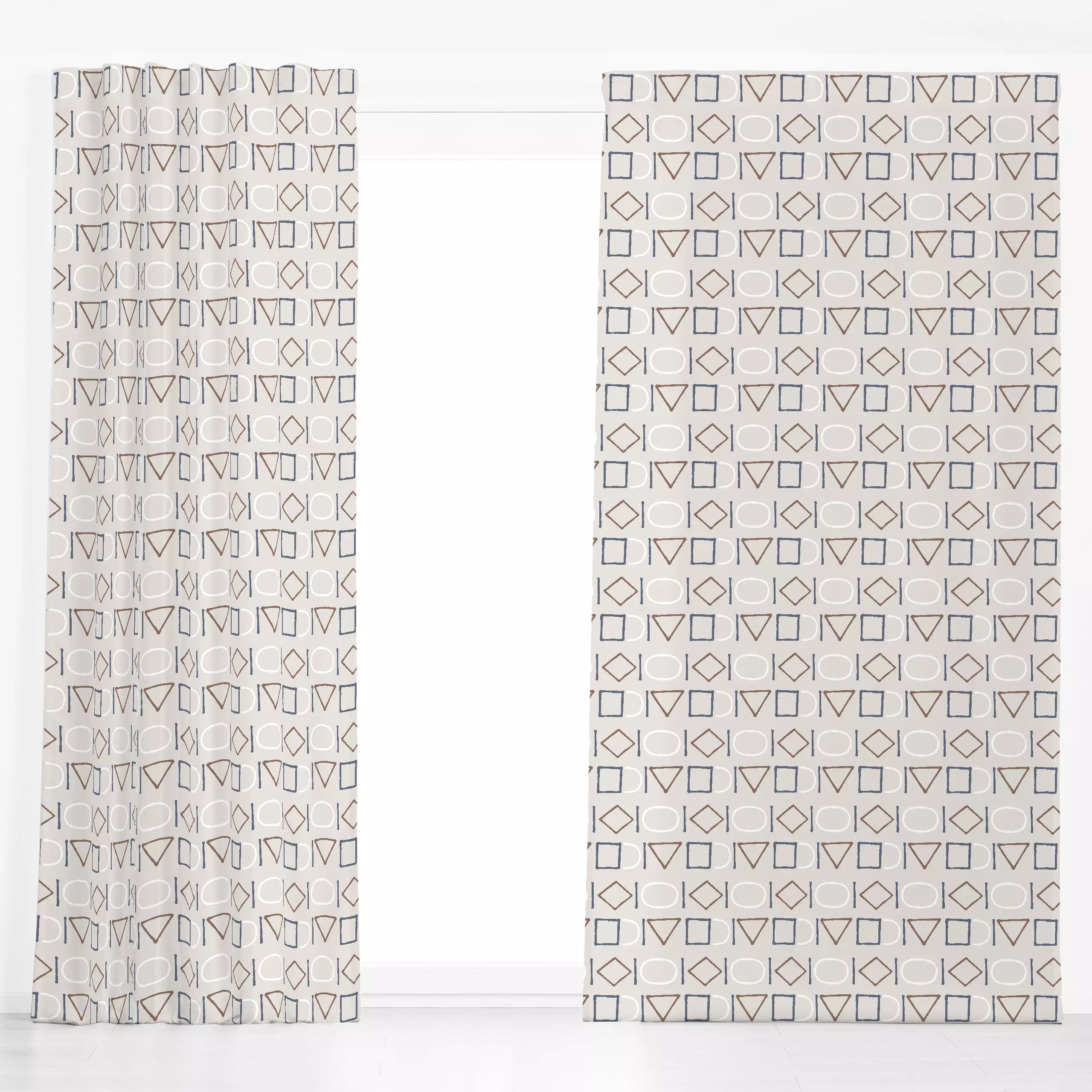 Dekovorhang Summer Lines 8X - Symbole & Muster - von „Mareike Böhmer"; boho, Muster, linie, abstrakt, Geometrisch, formen, G...