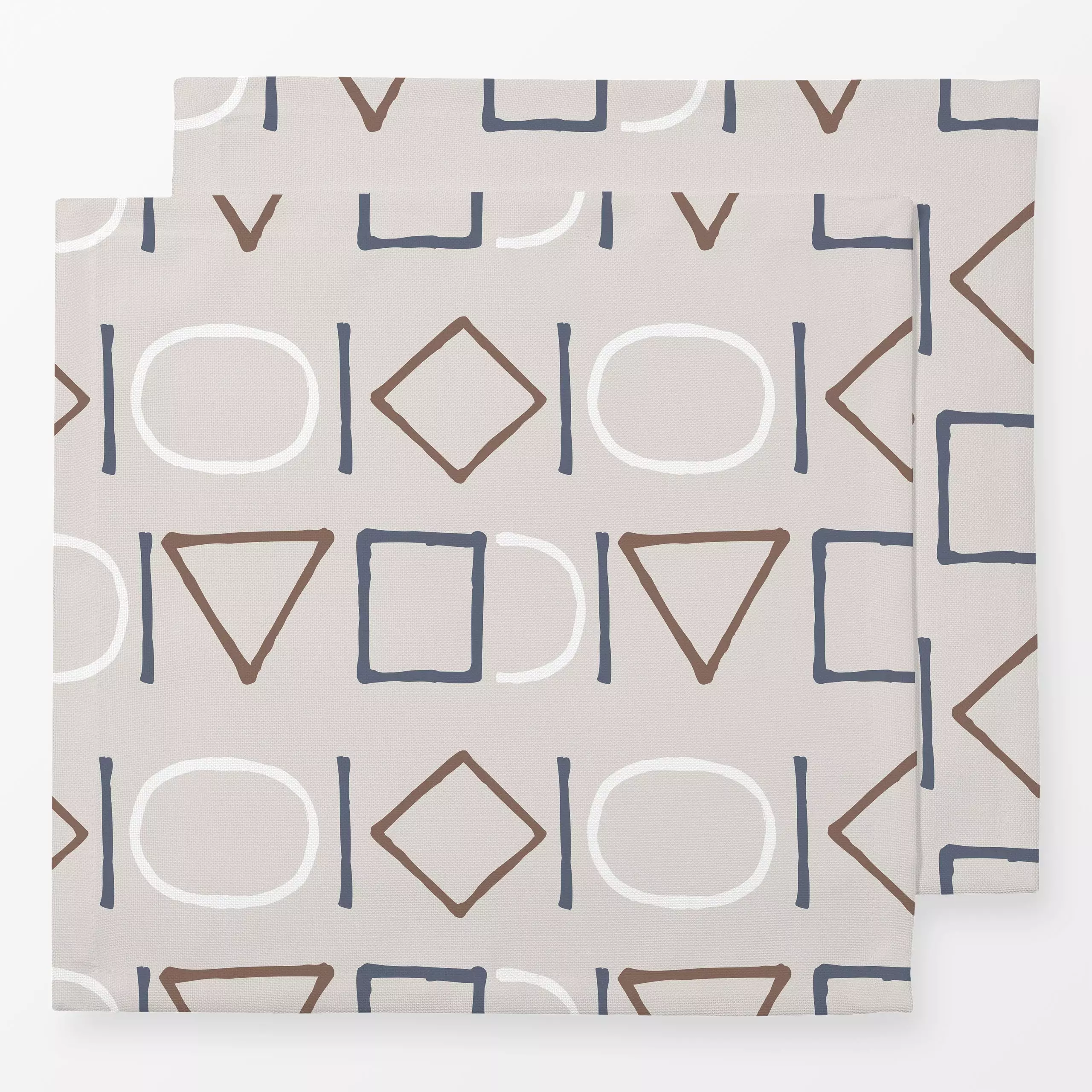 Servietten Summer Lines 8X - Symbole & Muster - von „Mareike Böhmer"; boho, Muster, linie, abstrakt, Geometrisch, formen, Ge...