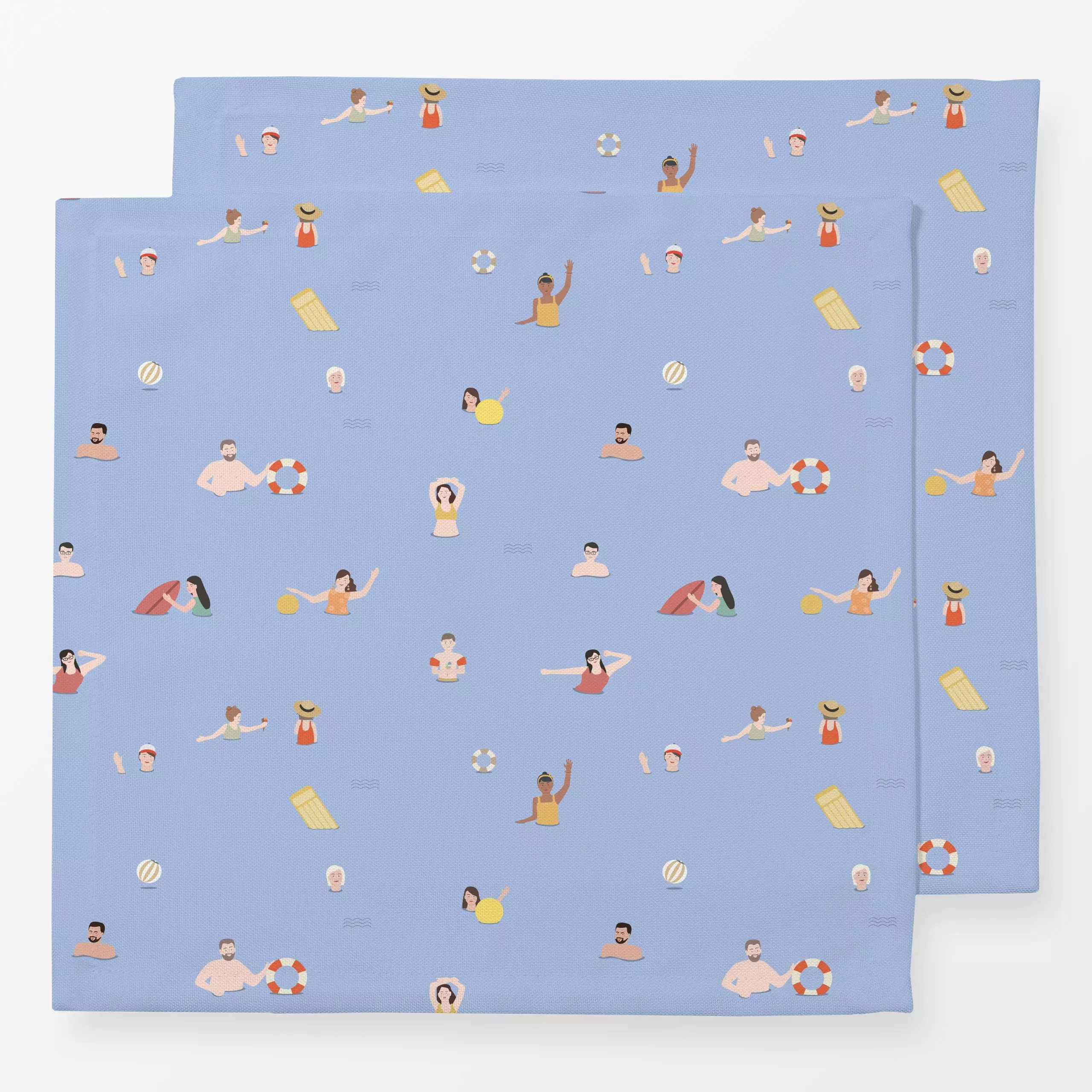 Servietten Wasser Momente blau - Sommer, Reise - von „Jana Moßmann"; Meer, Strand, Sommer, Urlaub, bunt, Sport, portrait, me...