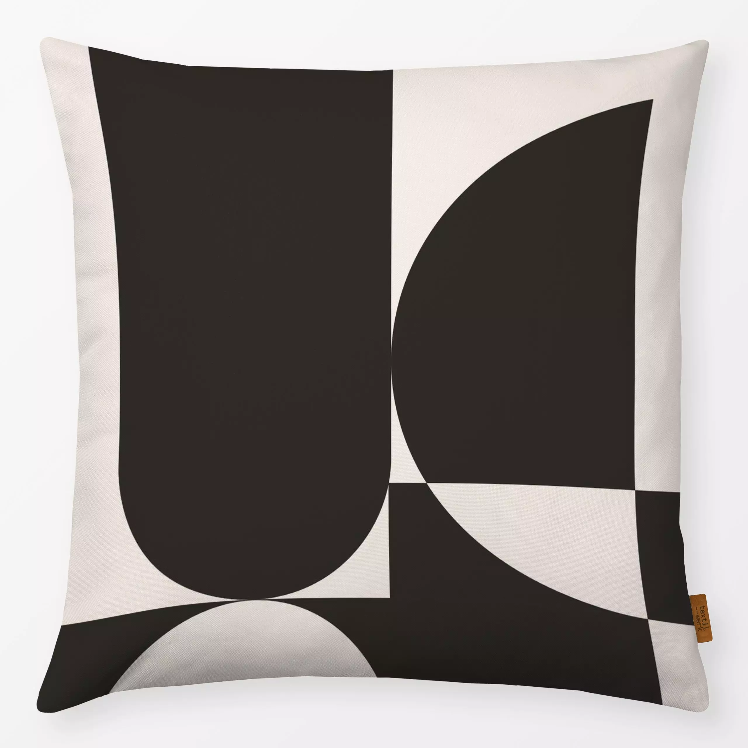 Kissen Geomeform 03 Black&White - Symbole & Muster - von „BOUDOIR BOBO"; abstrakt, Geometrisch, formen, abstract, scandinavi...