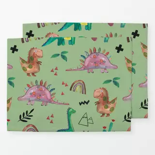 Tischset Dinowelt grün