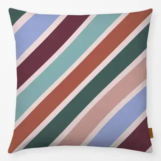 Kissen Streifen Diagonal Bunt