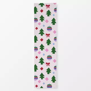 Tischläufer Weihnachtsmuster auf hellrosa