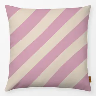 Kissen Streifen diagonal rosa