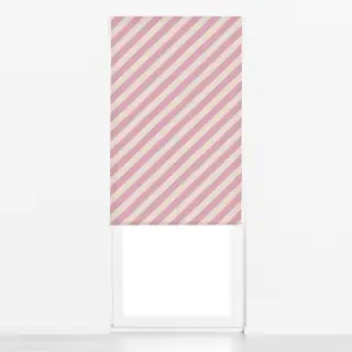 Raffrollo Streifen diagonal rosa