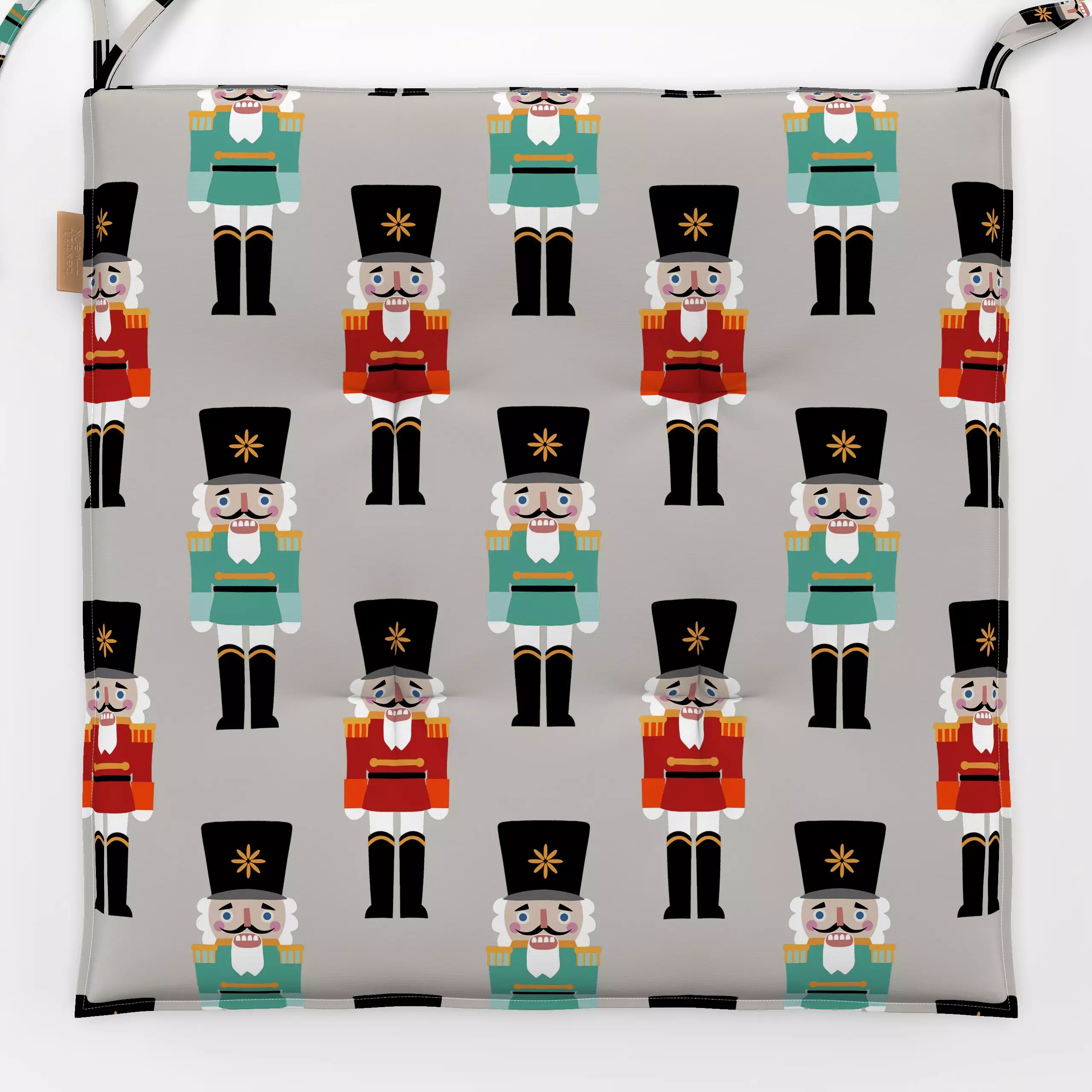 Sitzkissen Nutcracker Nussknacker beige - Weihnachten, Anlässe - von „Studio Kesse"; Nussknacker, Weihnachten, Scandi, Nordi...