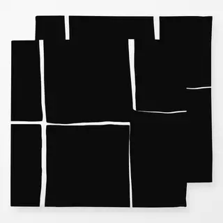 Servietten Raum durch Schwarz