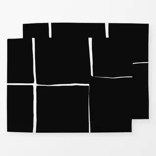 Tischset Raum durch Schwarz