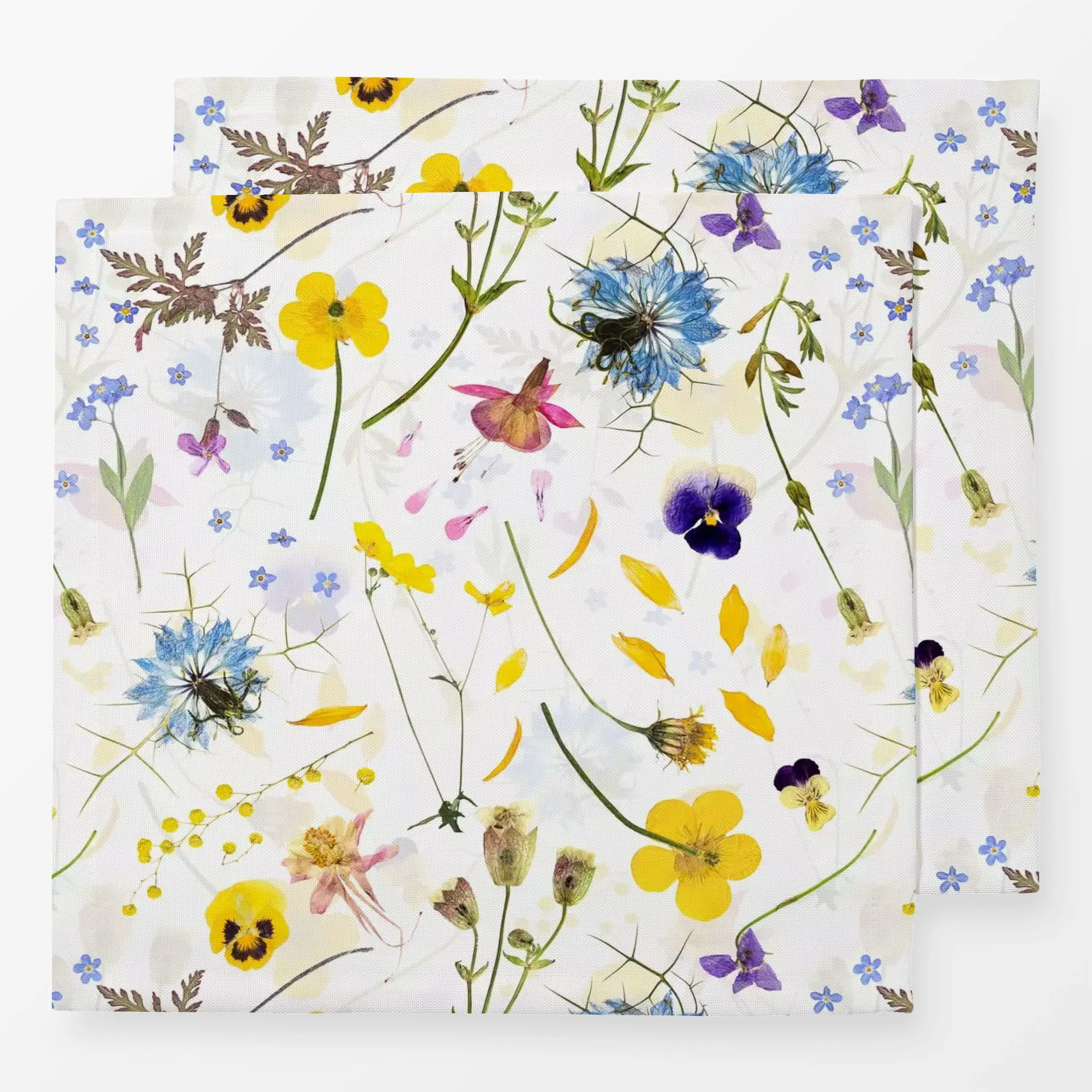 Servietten Mittsommer Streublumen Wiese - Blumen & Florales, Sommer - von „Uta Naumann"; Muster, Natur, Trockenblumen, skand...