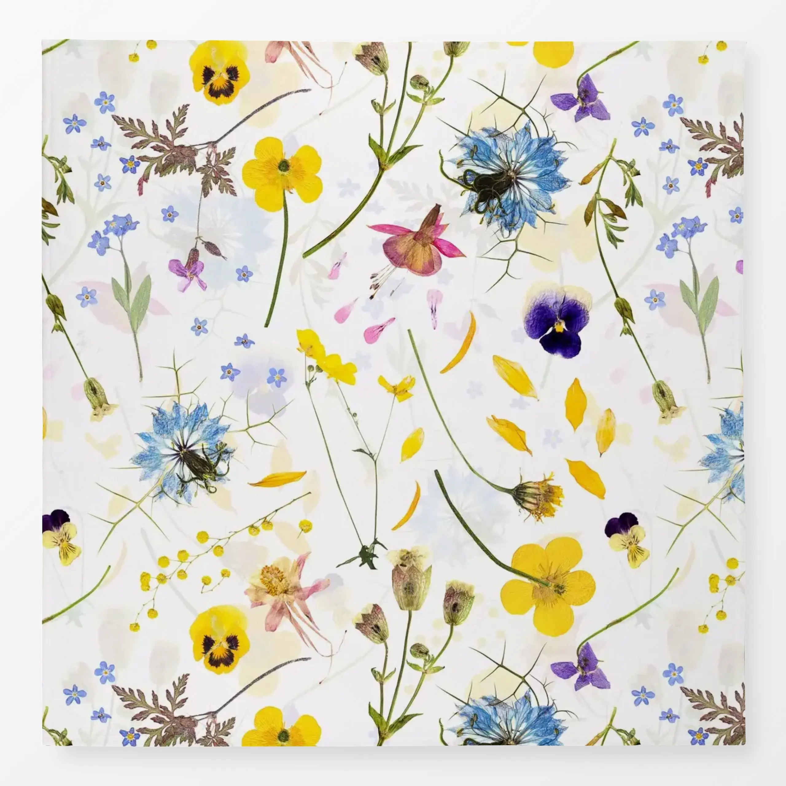 Tischdecke Mittsommer Streublumen Wiese - Blumen & Florales, Sommer - von „Uta Naumann"; Muster, Natur, Trockenblumen, skand...
